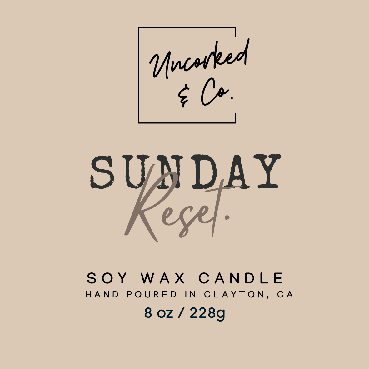 Sunday Reset Candle